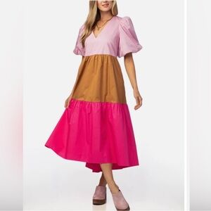 Crosby by Mollie‎ Burch Brawley Color Block Dress XS